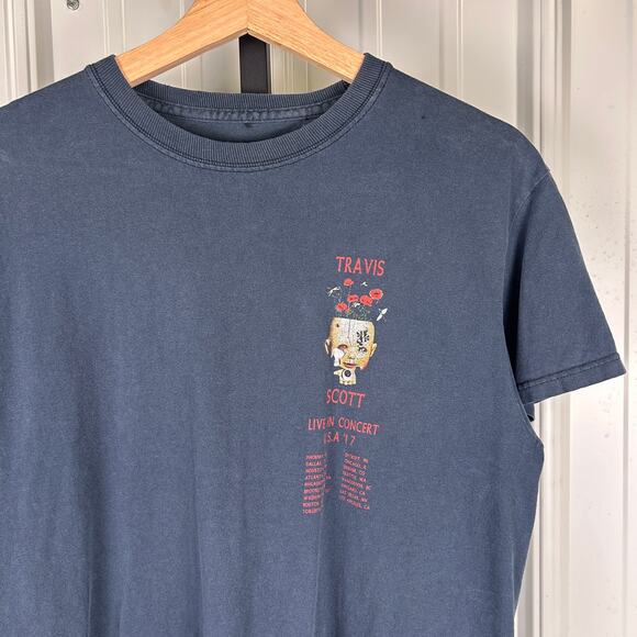 Travis Scott 2017 Birds in the Trap Album Tour Medium Faded Tee - Picture 3 of 4